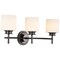 Nuvo Warren - 3 Light Vanity - Gun Metal with Satin White Glass 60/8033 - alternate 2